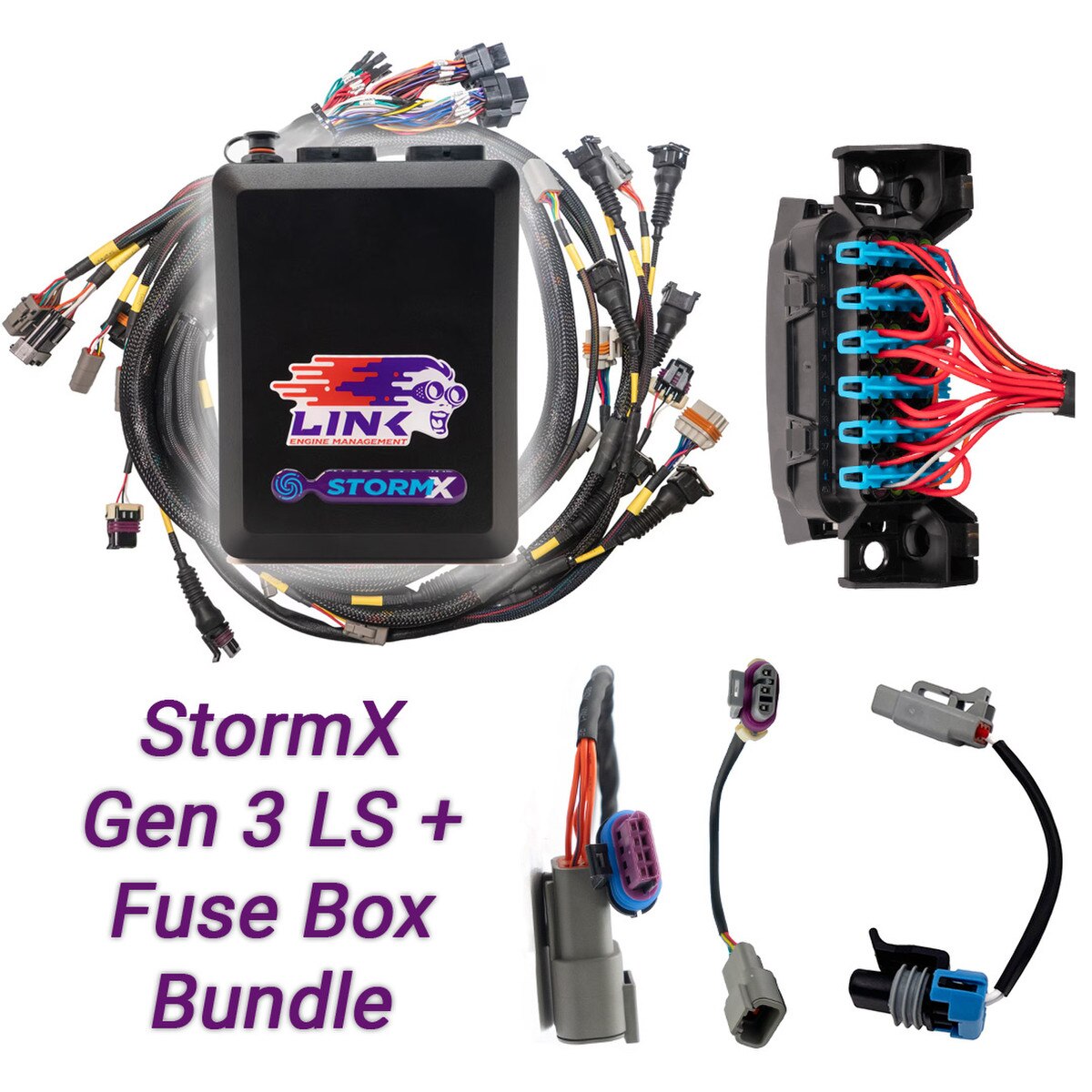 Link G4X StormX ECU LS Gen 3 Cable Throttle Bundle with Fuse Box & Relay