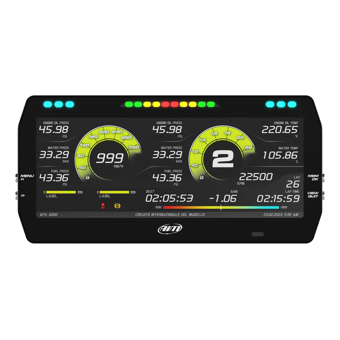AIM MOTORSPORT 10" TFT MXT DATA LOGGER Digital Display Dash