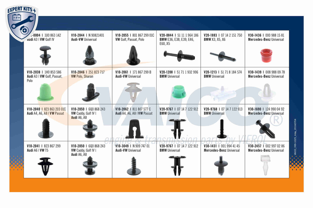 Assortment, fasteners - V99-1025