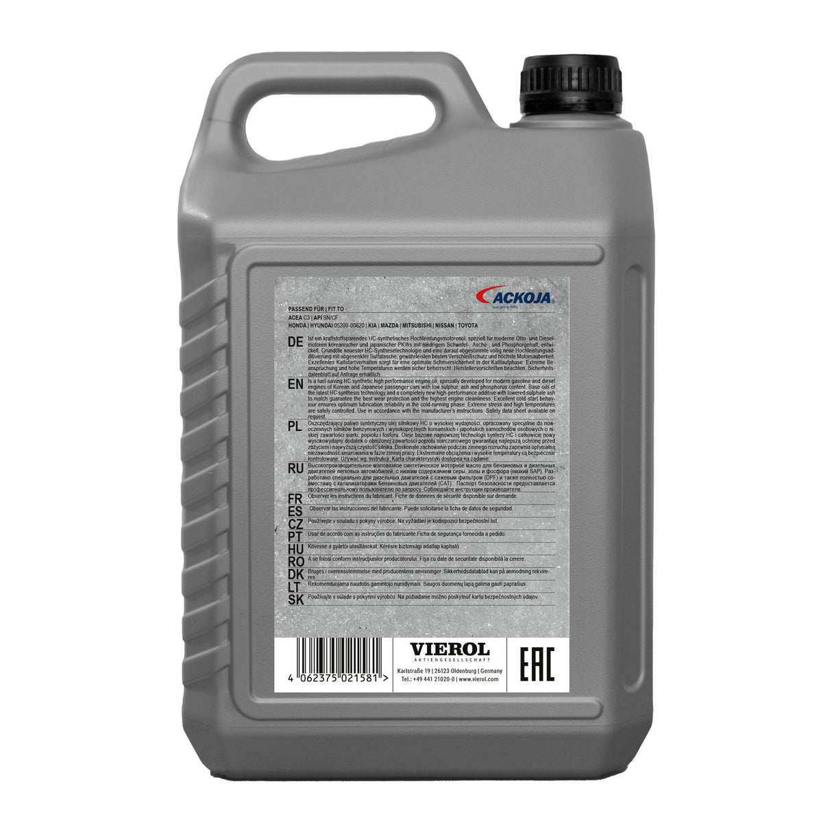 UNIVERSAL Engine Oil - ACKOJA A60-1001