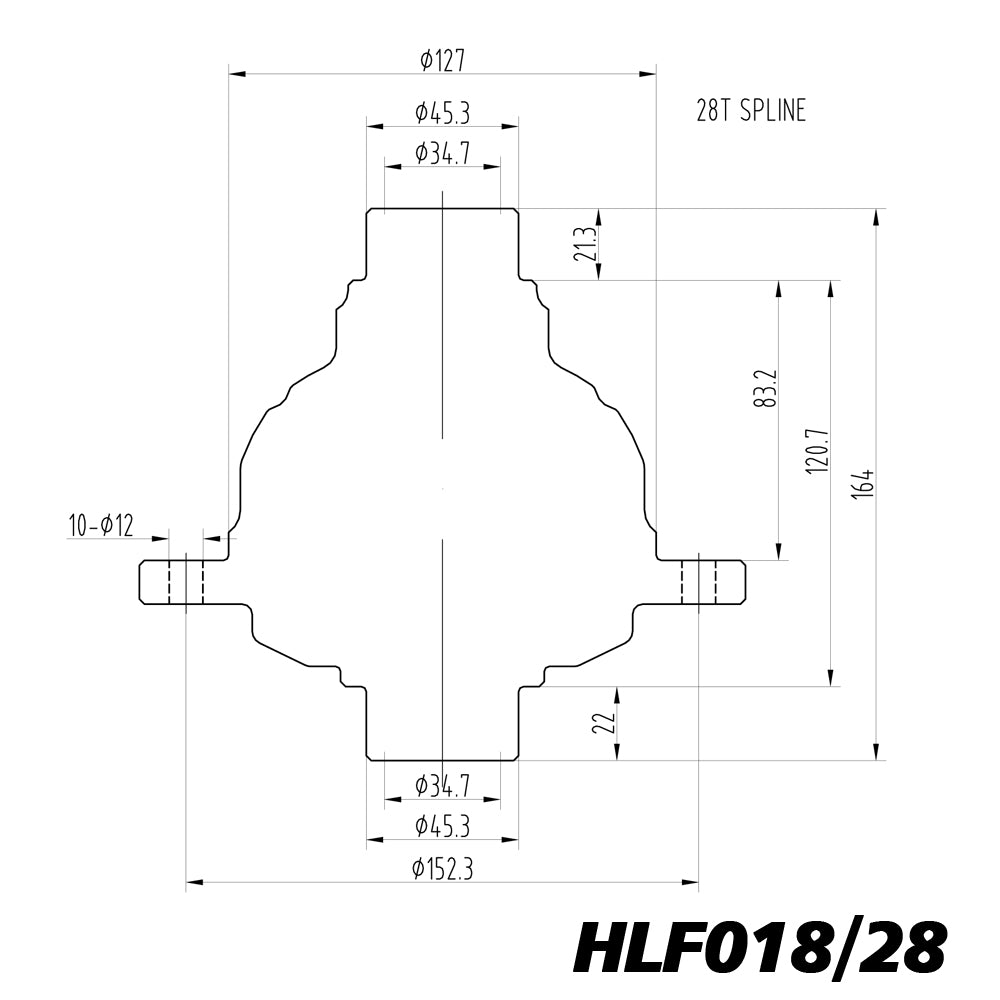 Blackline Ford USA 8" Rear 28 Spline Helical LSD Limited Slip Diff HLF018/28