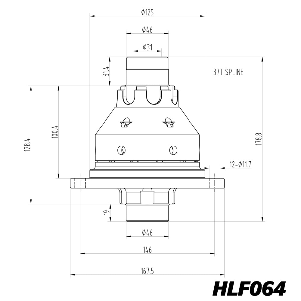 Blackline SEAT LEON MK1 1M 6 SPEED 6 Speed 02M LSD Limited Slip Diff HLF064