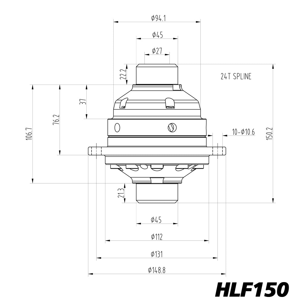 Blackline Lancia Delta MK1 MK2 C510 5 Speed LSD Limited Slip Diff HLF150