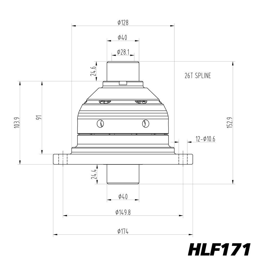 Blackline Volvo C30 T5 D5 M66 6 Speed LSD Limited Slip Diff HLF171