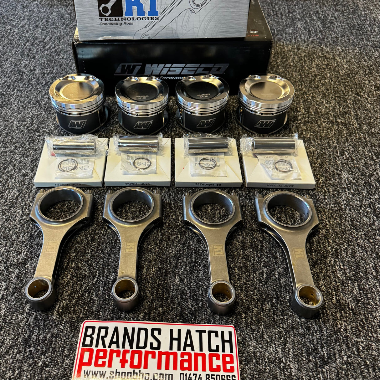 Ford Cosworth YB Turbo 8.0:1 91.5mm Wiseco Forged Piston Kit & K1 H Beam Rods