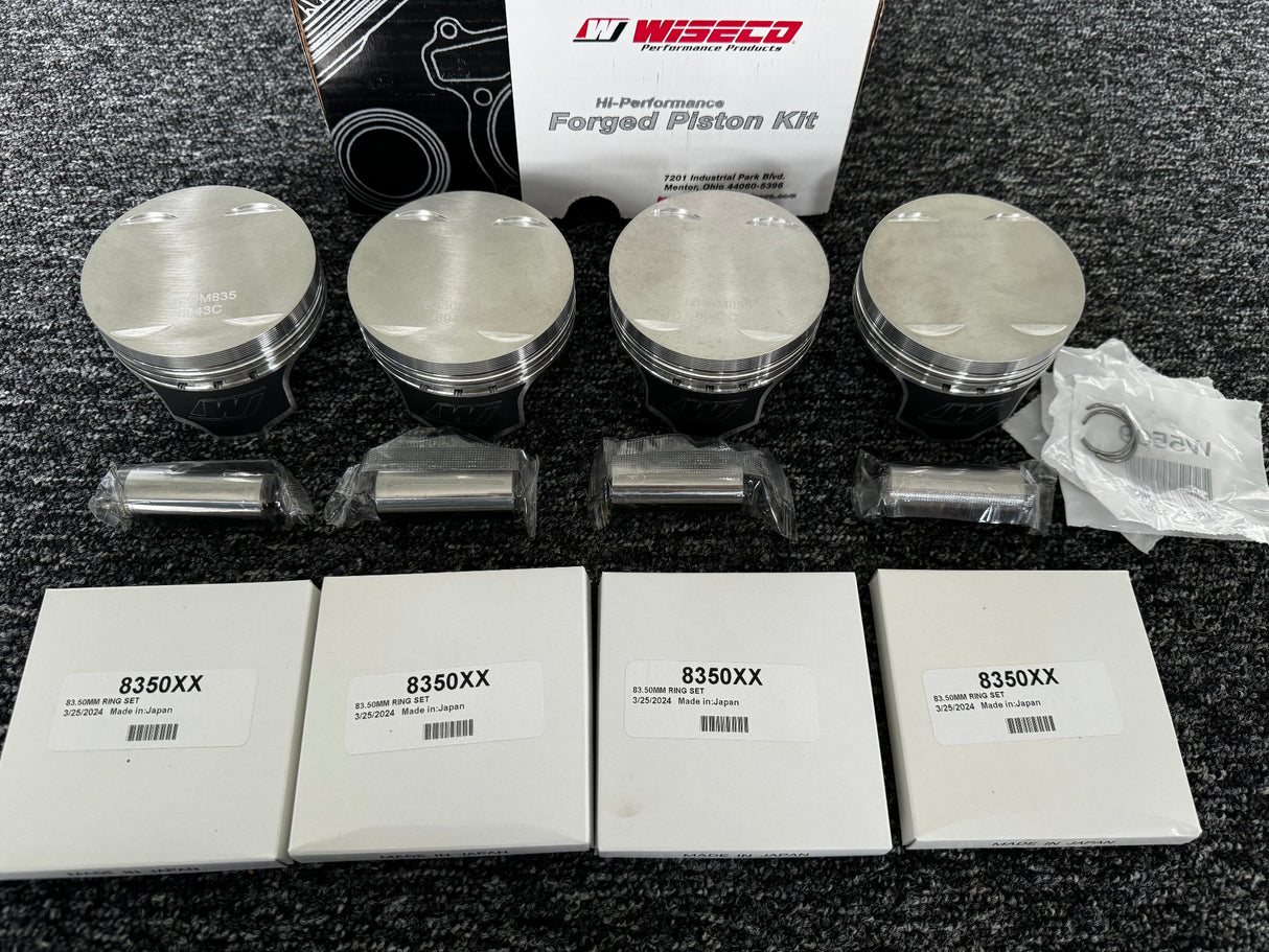 Nissan 1.8L 16V 200SX Sylvia CA18DET 8.5:1 84mm Wiseco Forged Piston Kit WK630M84