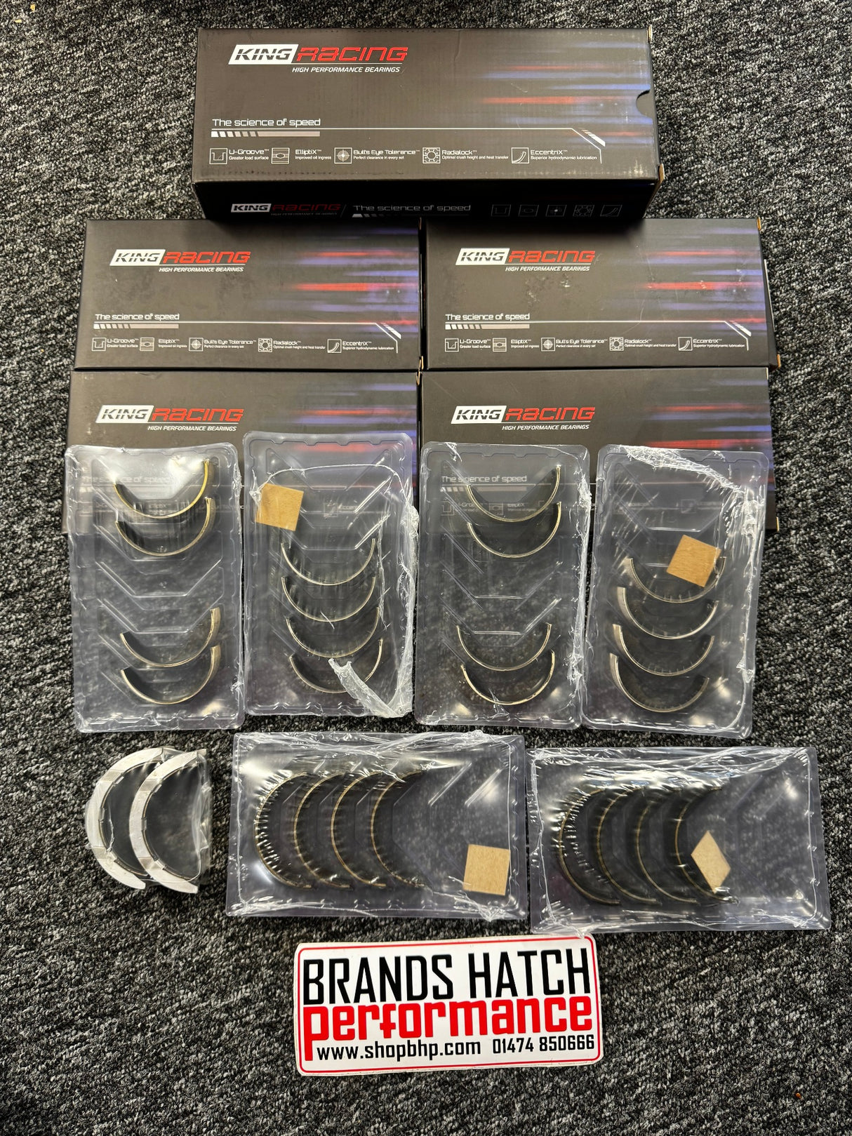 BMW M3 E90 E92 E93 S65 S65B40 V8 KING RACE Engines Main & Big End Bearings Set - MB5803XP & CR 224GPC X4 - Standard - 0.25mm