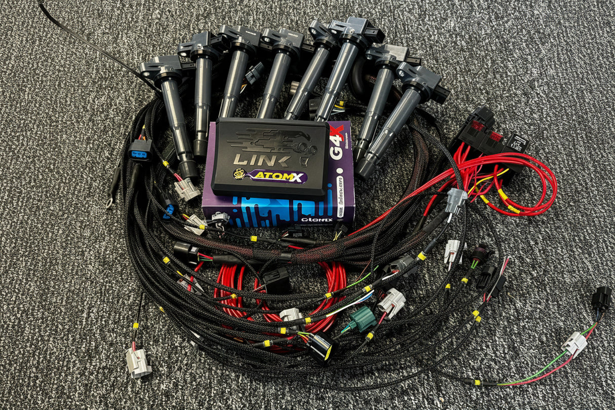 Link ECU G4+ G4X Atom X Storm X Xtreme X Thunder 1UZFE 1UZ-FE 1UZ Kit with Wiring Engine Loom & K20 Coils