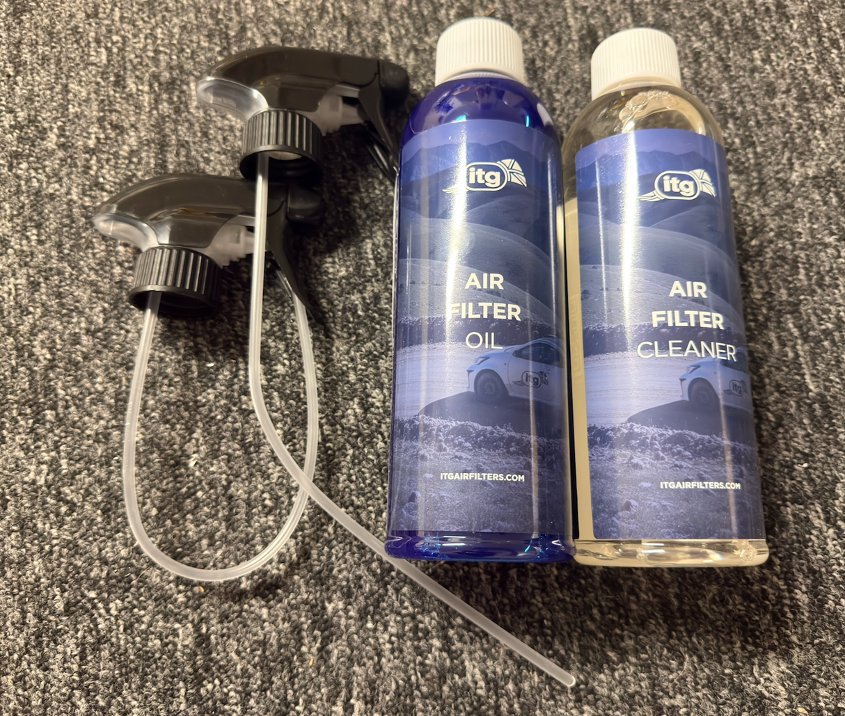 ITG Air Filter Cleaning Kit 500ml CL-2 cleaner & 500ml JDR-3 Oil CLK-3