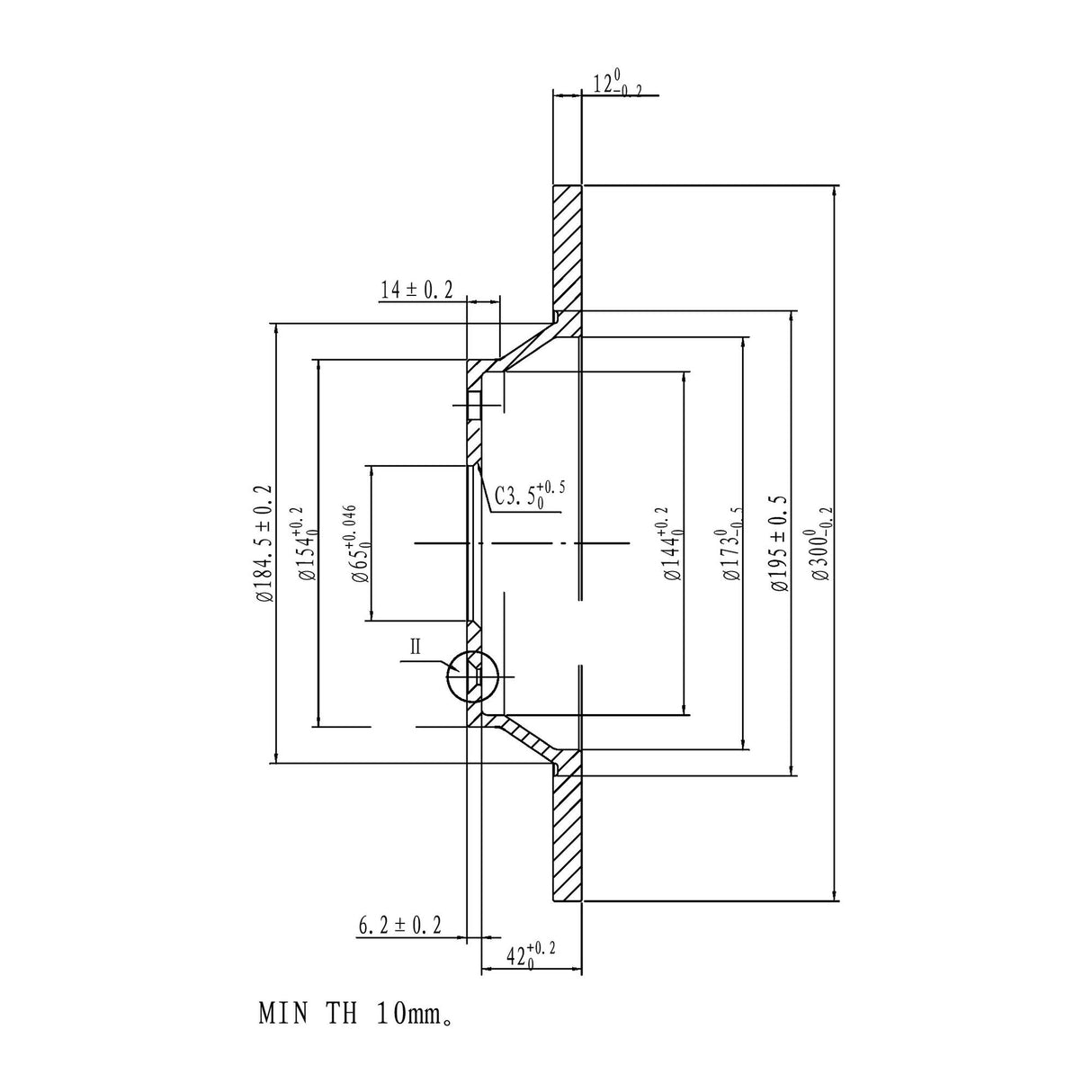 VW Brake Disc - VAICO V10-40090