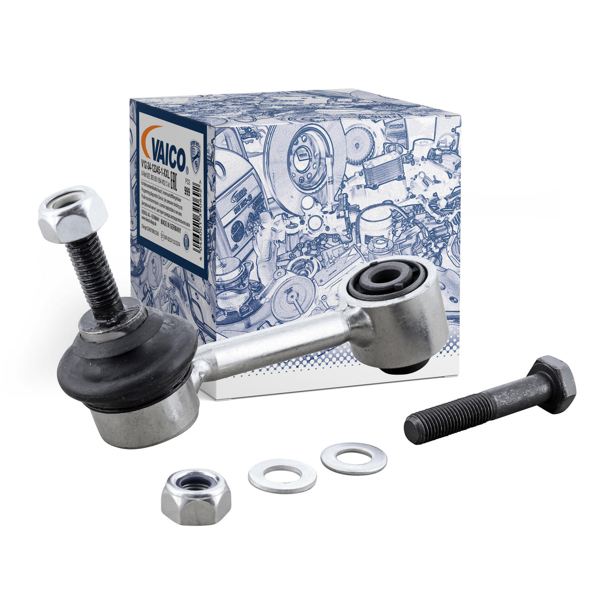 VW Link/Coupling Rod, stabiliser bar - VAICO V10-6599