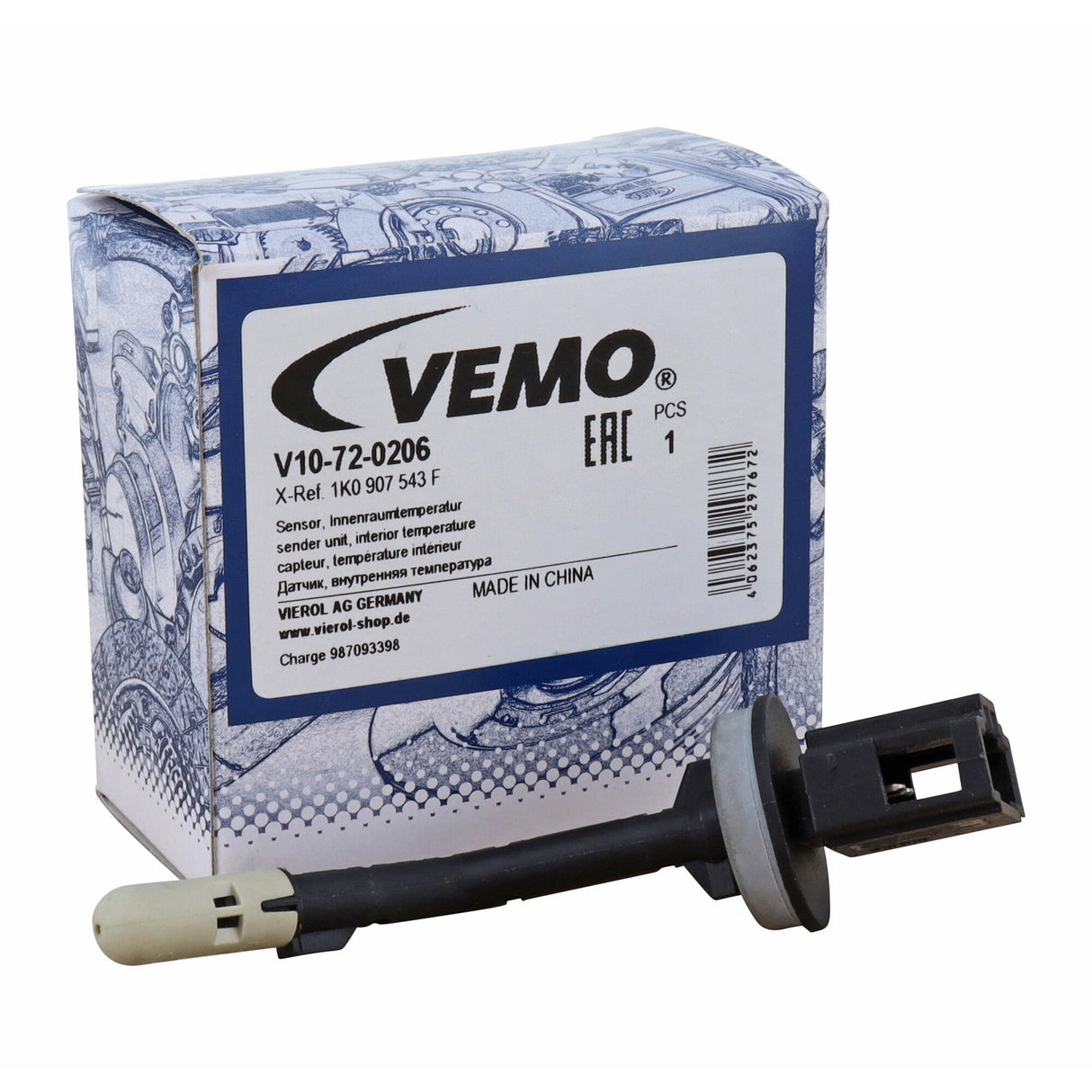 VAG Sensor, interior temperature - VEMO V10-72-0206