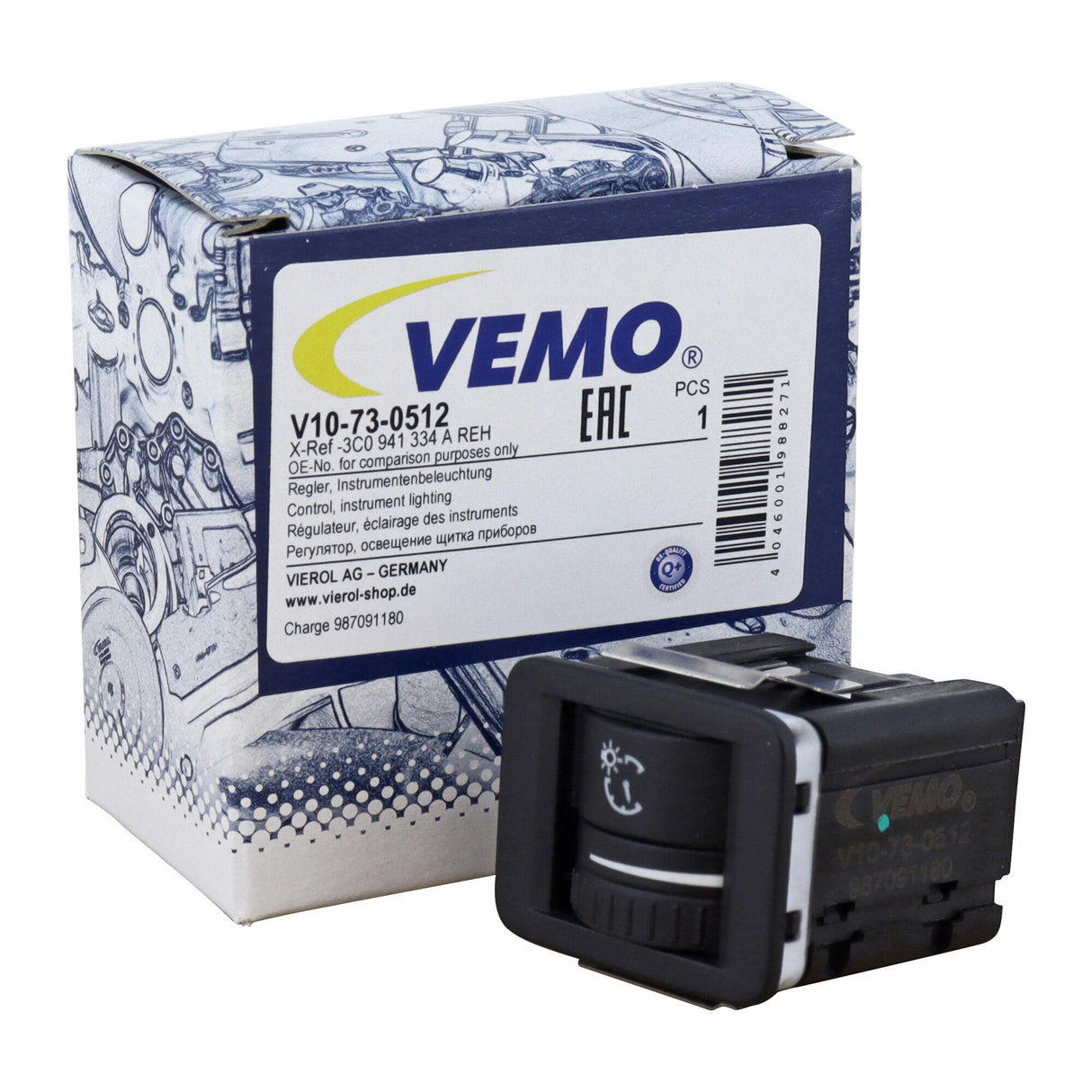 VW Control, instrument lighting - VEMO V10-73-0512