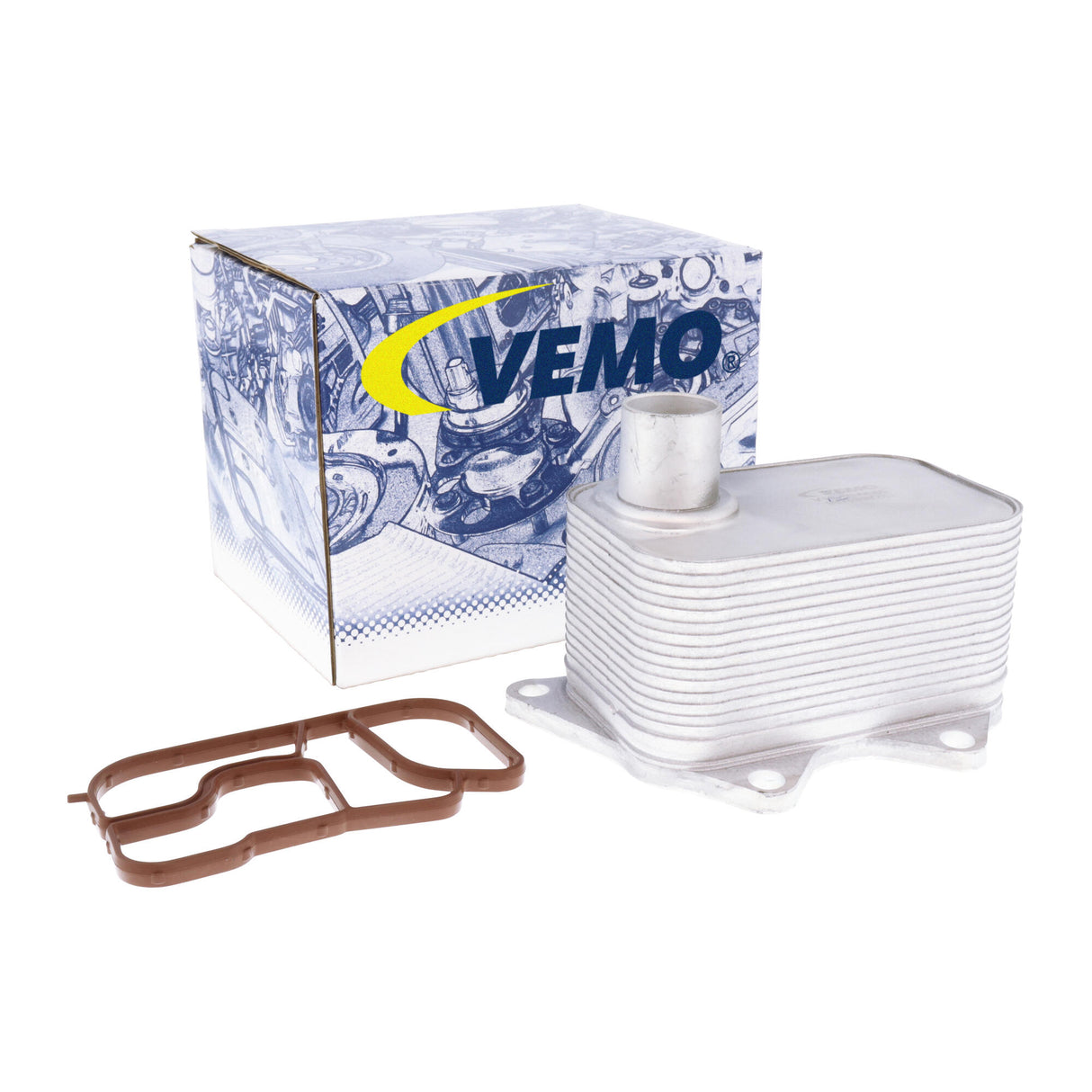 VW Oil Cooler, engine oil - VEMO V15-60-6020
