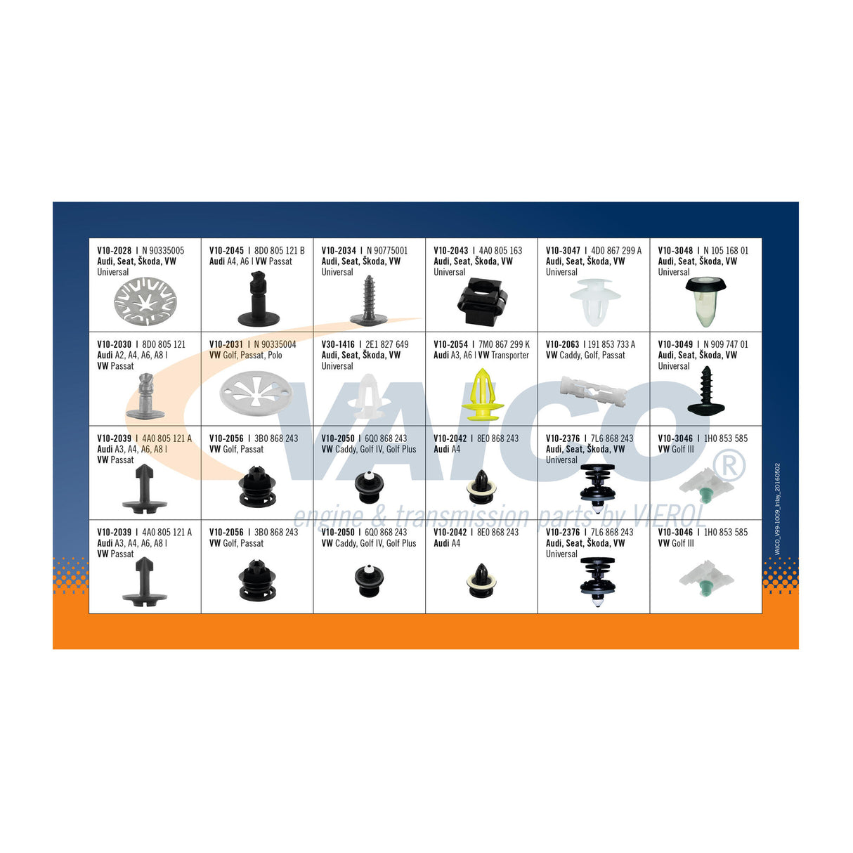 UNIVERSAL Assortment, fasteners - VAICO V99-1009