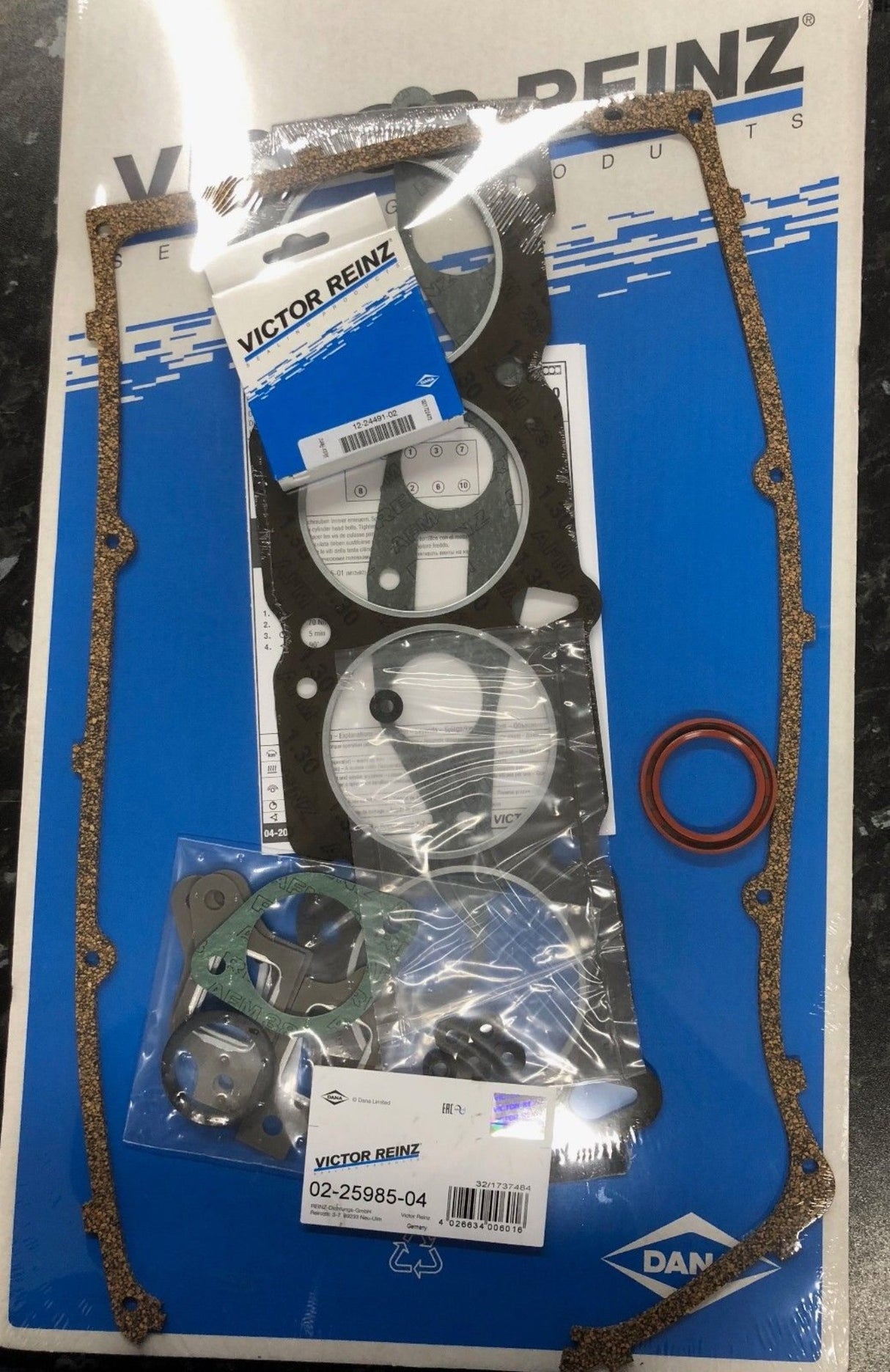 Ford Escort RS Capri Cortina Granada Scorpio Taunus Transit Pinto RS2000 Non-EFI Thin Rocker Cover Reinz Head Gasket Set -02-25985-04
