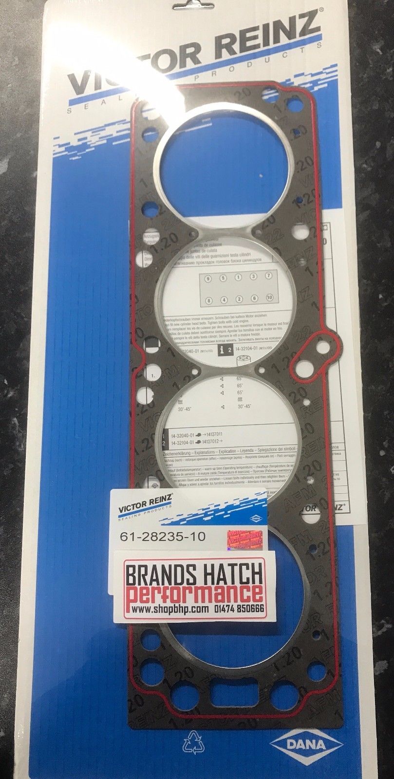 Vauxhall Opel C20XE 20XE 20XEJ Redtop red top 2.0 Reinz Head gasket 61-28235-10
