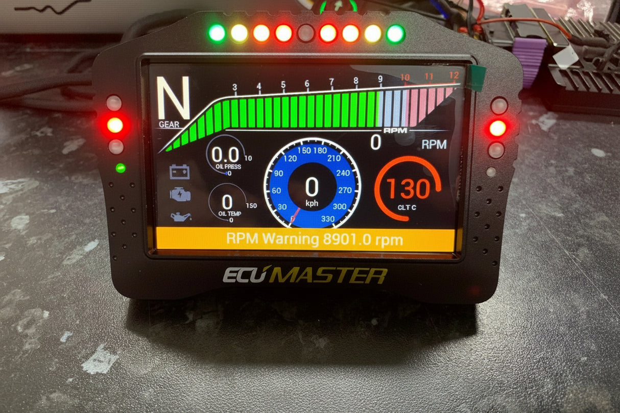 ECUMASTER 7" ADU Digital Dash Display & Premade Loom & GPS & CAN to USB Box Kit