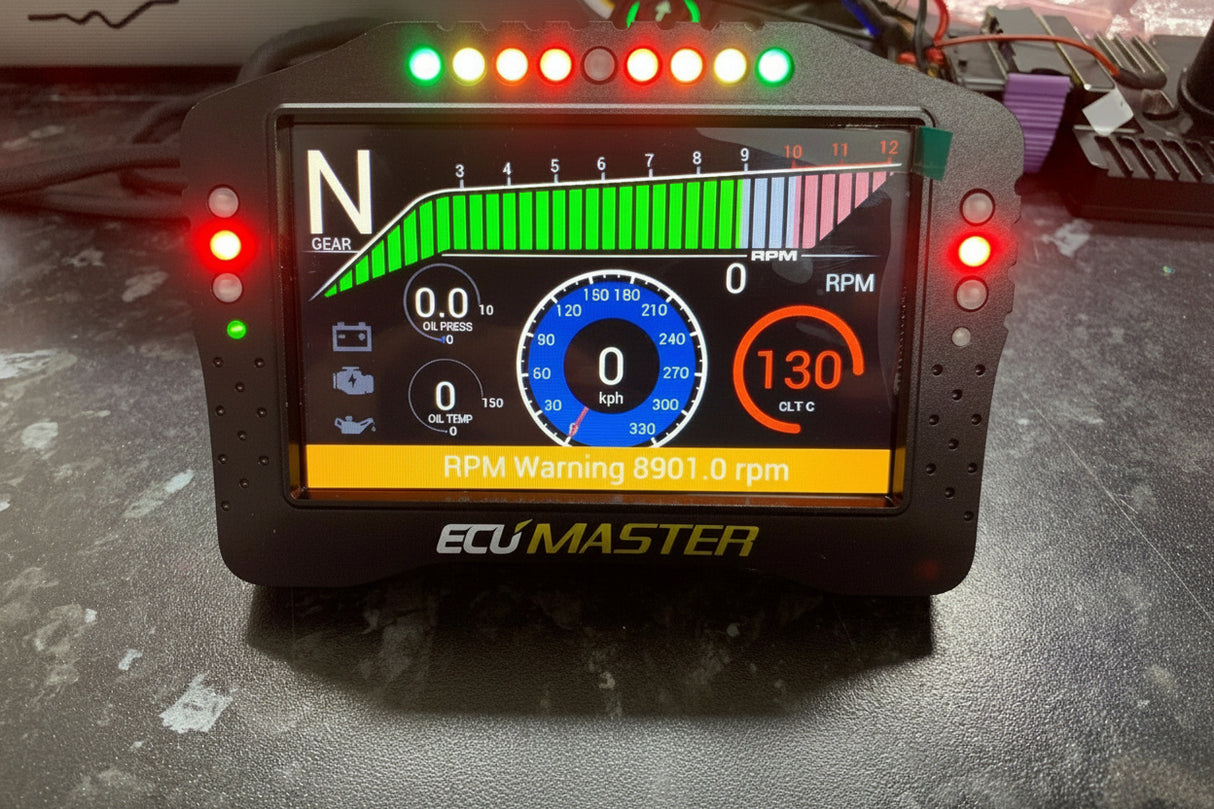 ECUMASTER 5" ADU ADU5 IP65 Digital Dash Display & Pre Made Loom & GPS & Can Kit