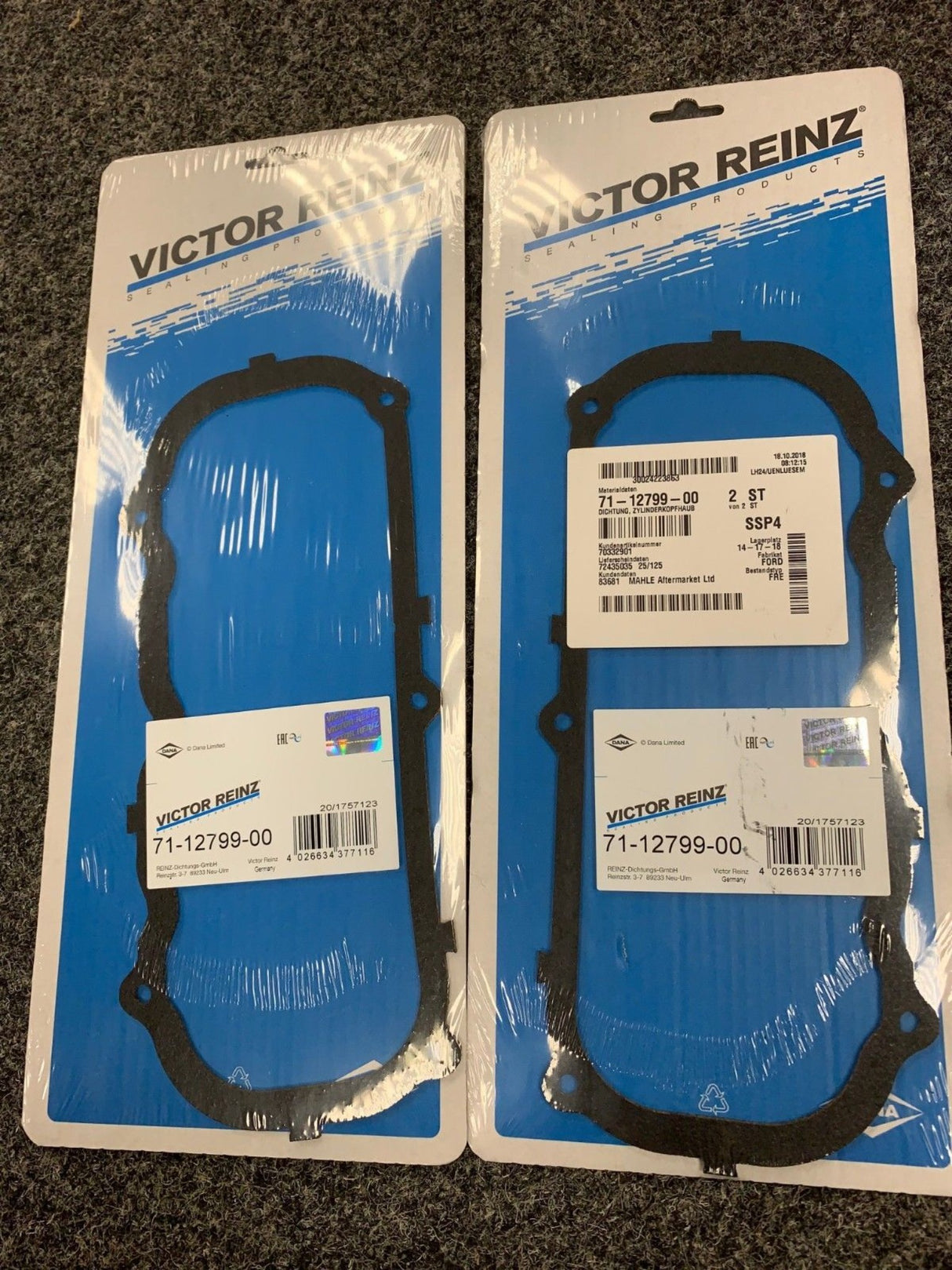Ford V4 1.5 Capri Taunus Victor Reinz Rocker Cover Gasket Set - 71-12799-00 X2