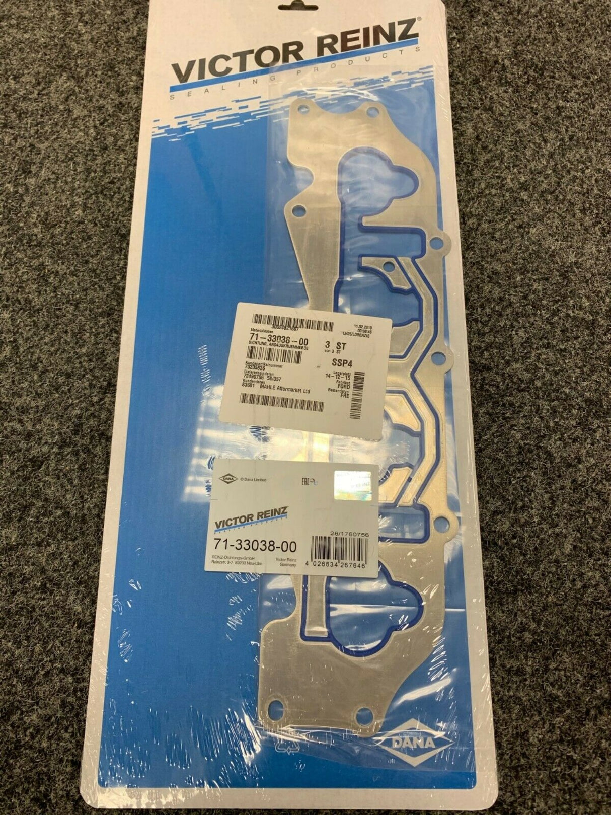 Reinz 71-33038-00 Inlet Manifold Gasket Fit 1.6 2.0 Mondeo Silvertop Zetec