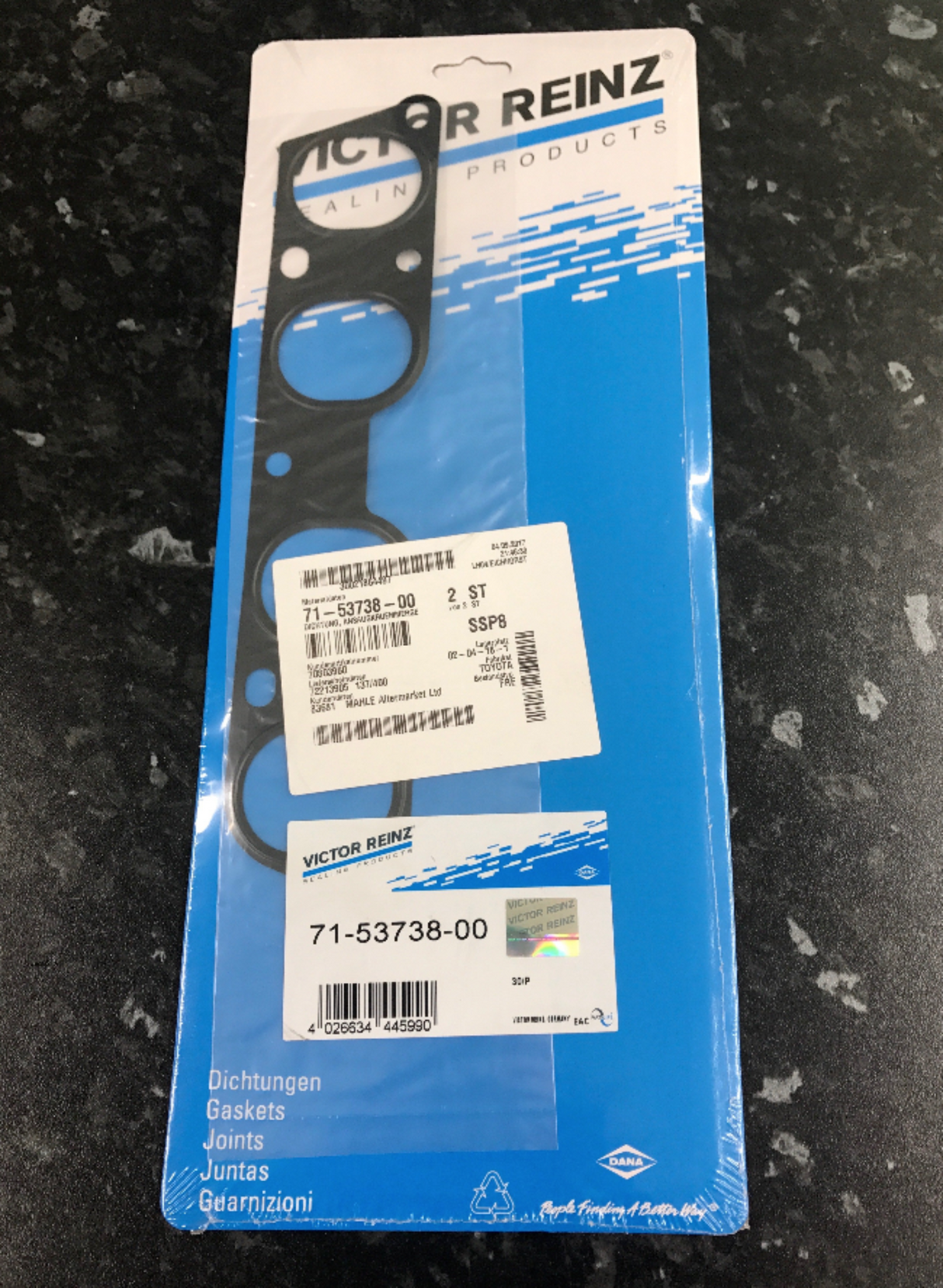 2.0 Toyota 3S-GE 3SGE MR2 Reinz Inlet Manifold Housing Gasket 71-53738-00