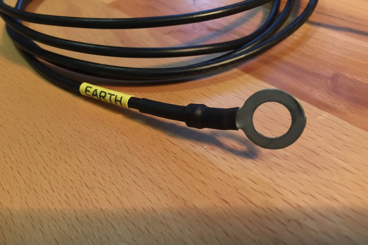 Terminated and Labeled Kit Car Loom Cable - EARTH - 2M Length