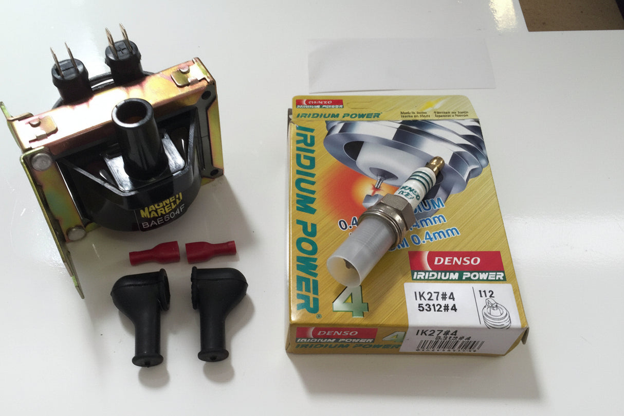 Ford Sierra Escort Fiesta RS Cosworth Turbo- 40k volt Coil + Denso IK27 plug Kit