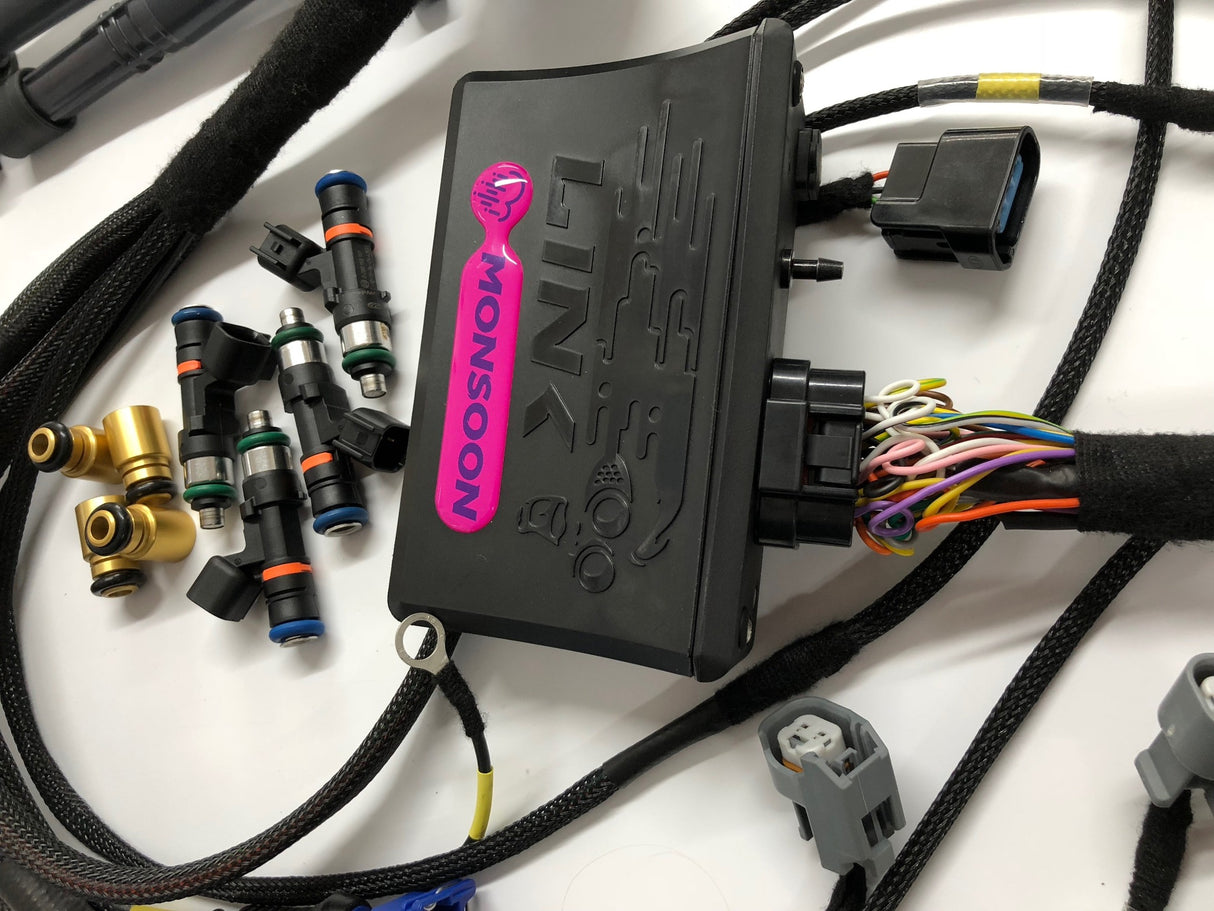 Link G4X Monsoon X ECU Ford RS Cosworth YB engine Kit with Wiring Engine Loom & Bosch 550cc / 1000cc Injectors & K20 Coils