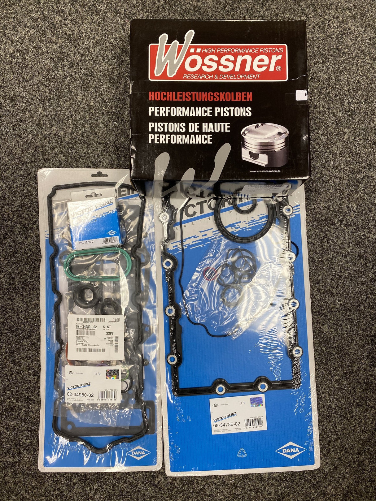 Mini Cooper S John Cooper Works JCW Supercharged R53 Reinz Engine Gasket WOSSNER forged Piston Rebuild Kit