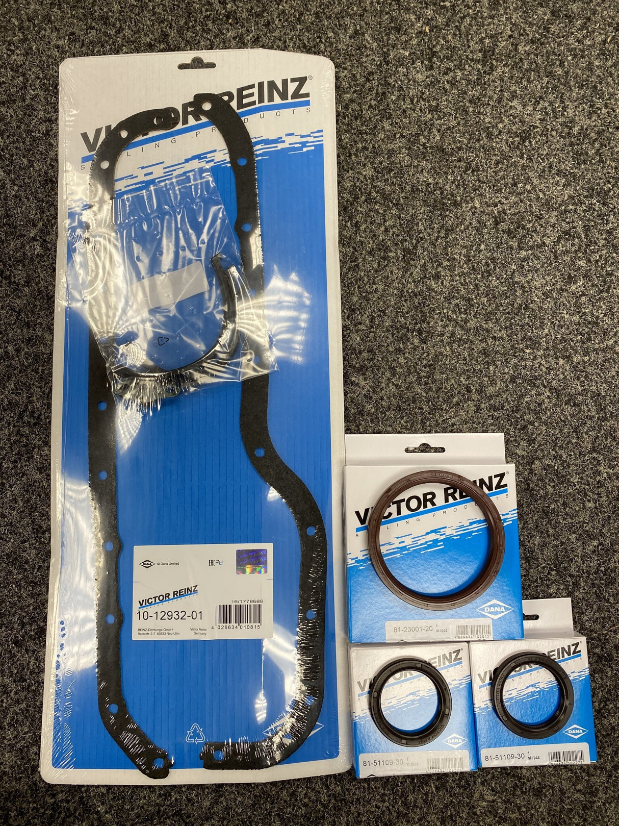 PINTO COSWORTH CAPRI SIERRA TRANSIT CORTINA TAUNUS SCORPIO Reinz Sump Gasket Set including Crank seals 10-12932-01 / 81-51109-30 / 81-23001-20