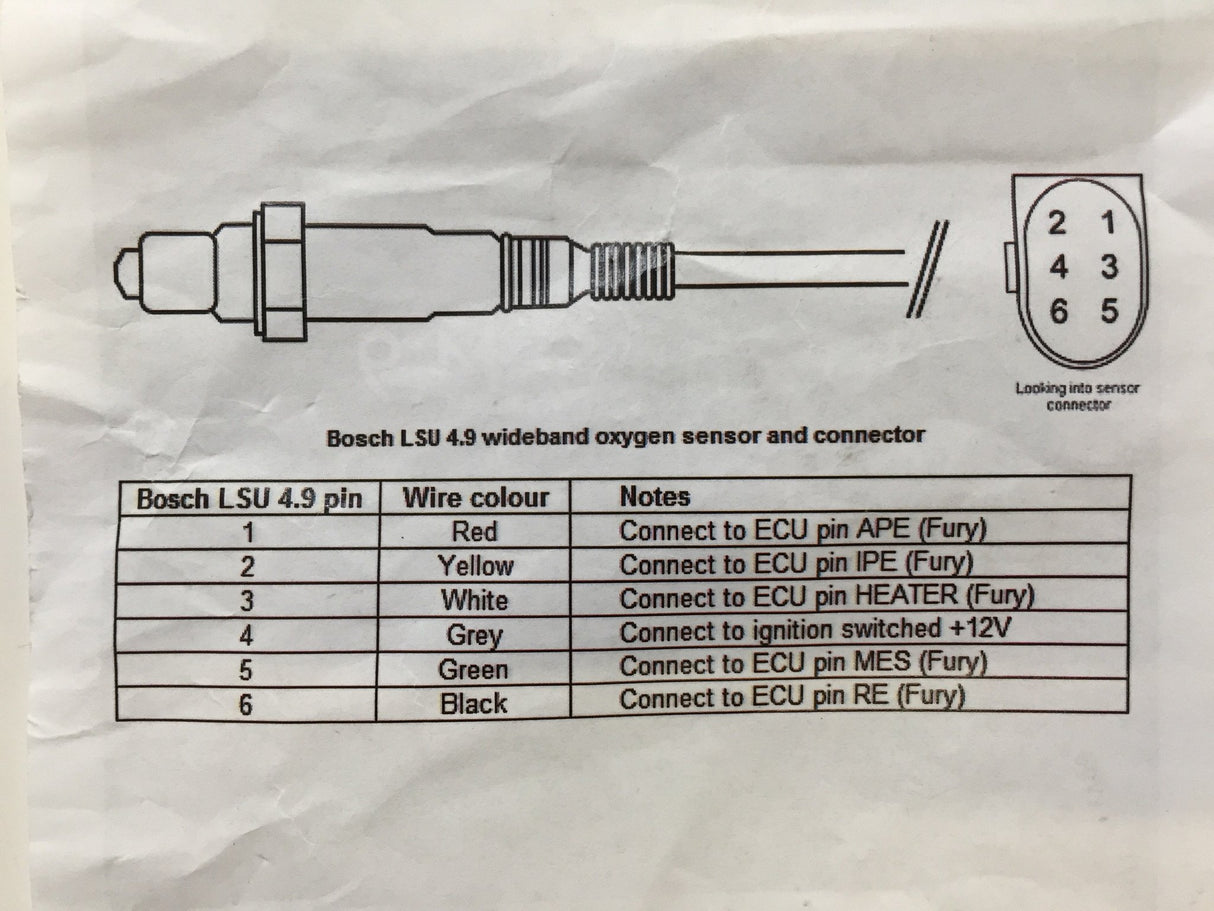 Bosch LSU 4.9 Digital Wideband Lambda Sensor & Plug for Link ECU's - Short 40cm