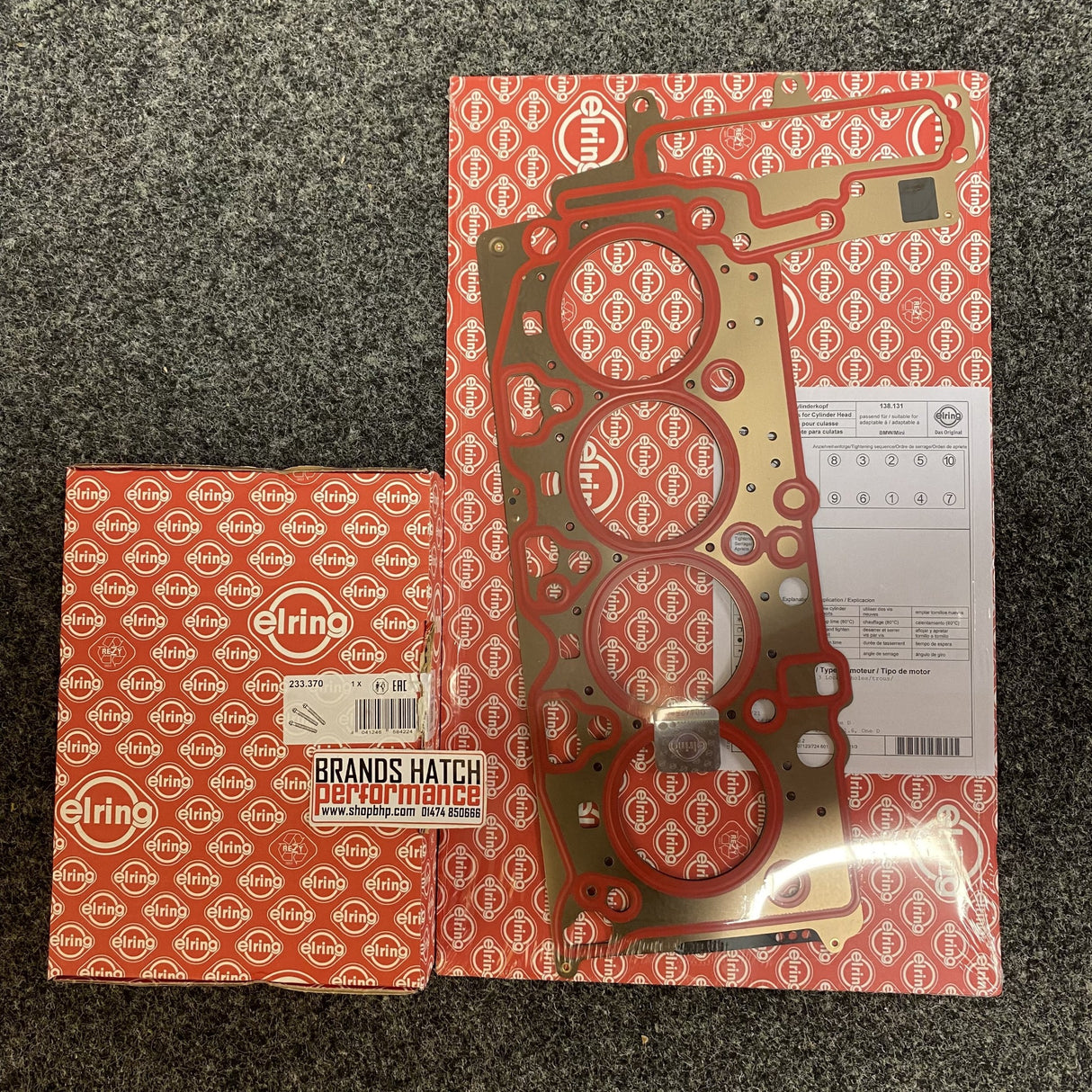 Mini Cooper One D R55 R56 R57 R60 R61 N47C16 1.15 MLS Elring Head Gasket 138.131 & Head Bolts 233.370