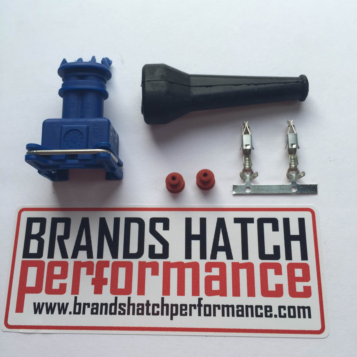 Fuel injector connector with boot - Amp Junior Power Timer 2 Way EV1 JPT - Bosch BLACK EV1