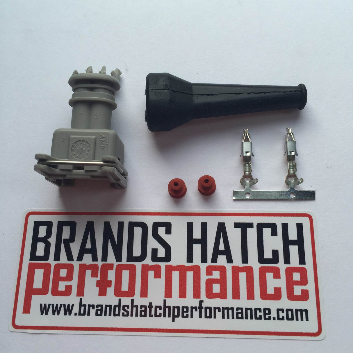 Fuel injector connector with boot - Amp Junior Power Timer 2 Way EV1 JPT - Bosch BLACK EV1