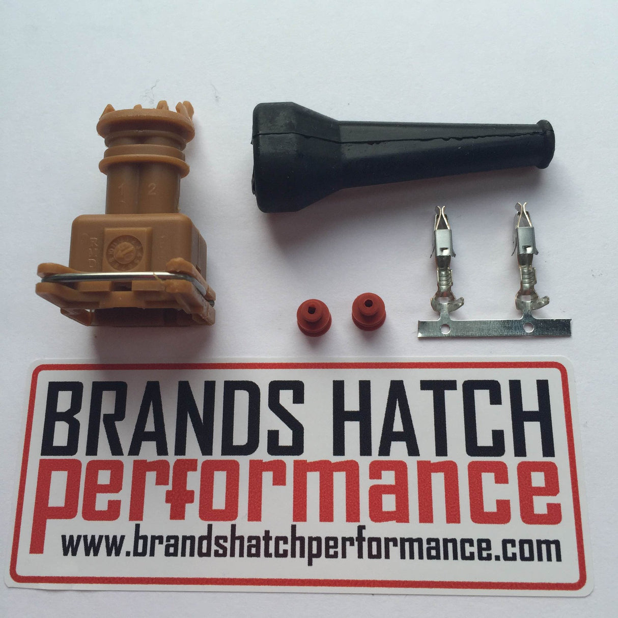 Fuel injector connector with boot - Amp Junior Power Timer 2 Way EV1 JPT - Bosch BLACK EV1