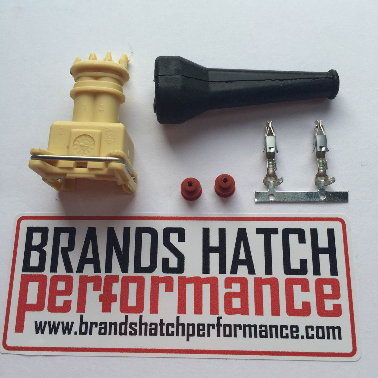 Fuel injector connector with boot - Amp Junior Power Timer 2 Way EV1 JPT - Bosch BLACK EV1