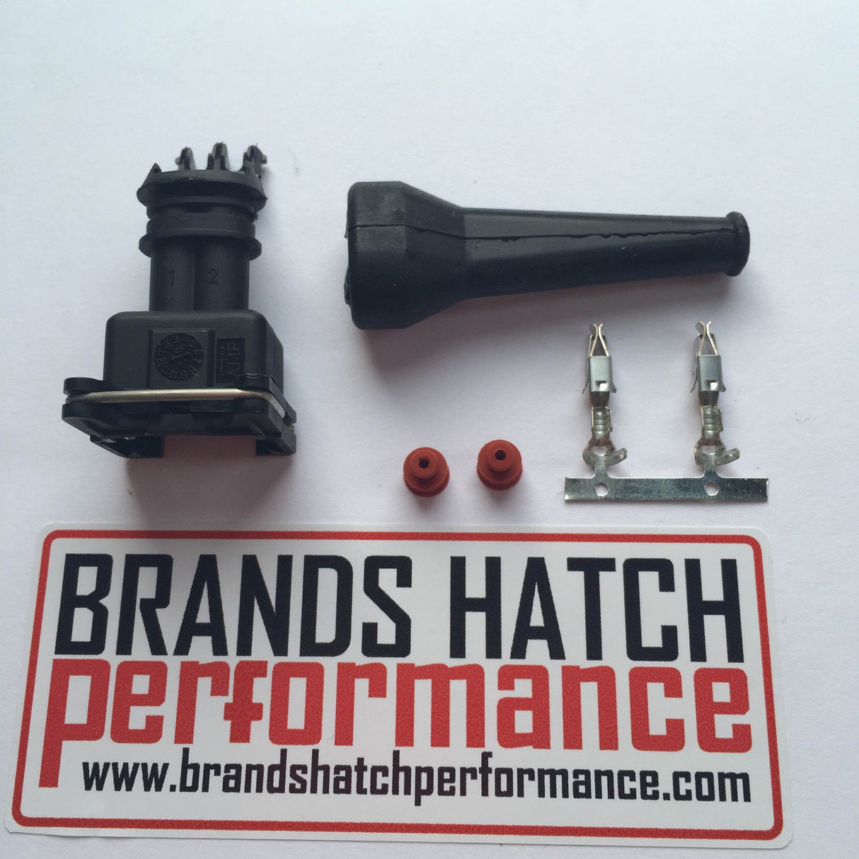 Fuel injector connector with boot - Amp Junior Power Timer 2 Way EV1 JPT - Bosch BLACK EV1