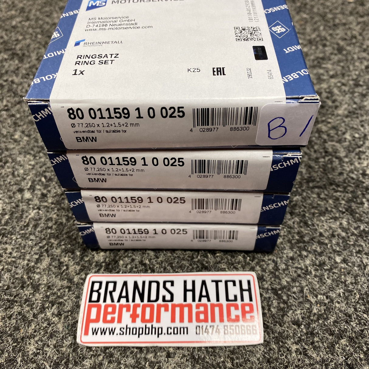 Mini Cooper S JCW R55 R56 R57 N12 N16 N18 EP6 +0.25mm 77.25mm Kolbenschmidt Piston Rings