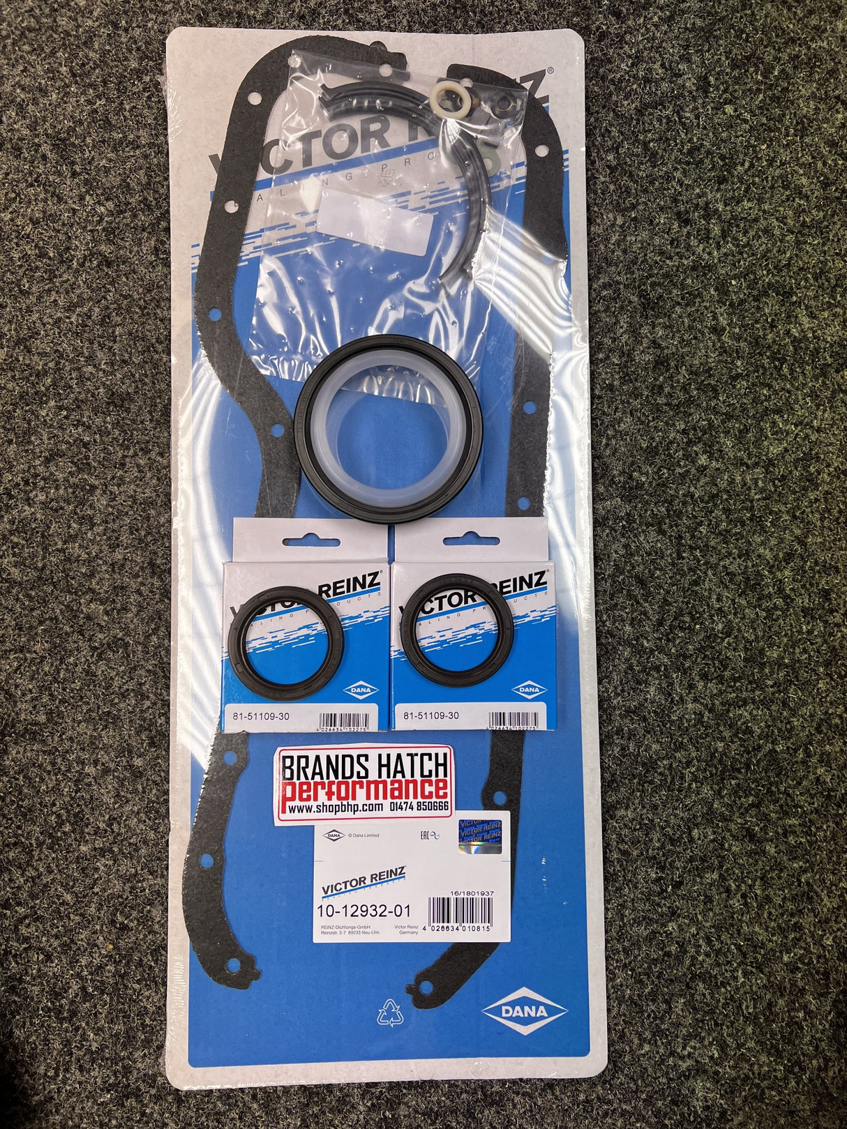 Ford Cosworth YB Pinto Reinz Sump Gasket Set inc Uprated PTFE REAR Crank Seal