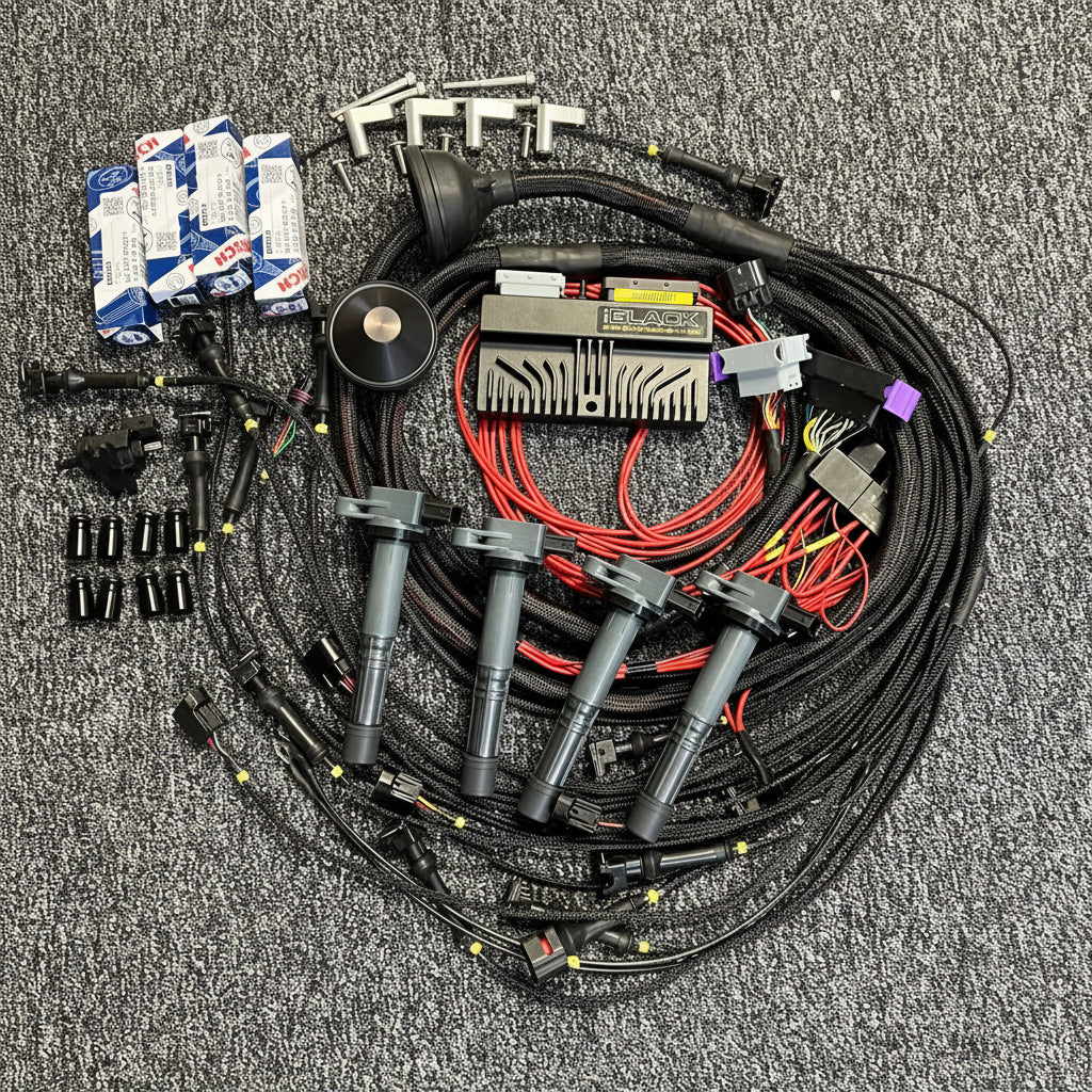 Ford RS Cosworth YB ECUMASTER CLASSIC / BLACK Wiring Engine Loom & Bosch 550CC / 1000CC Injectors & K20 Coils