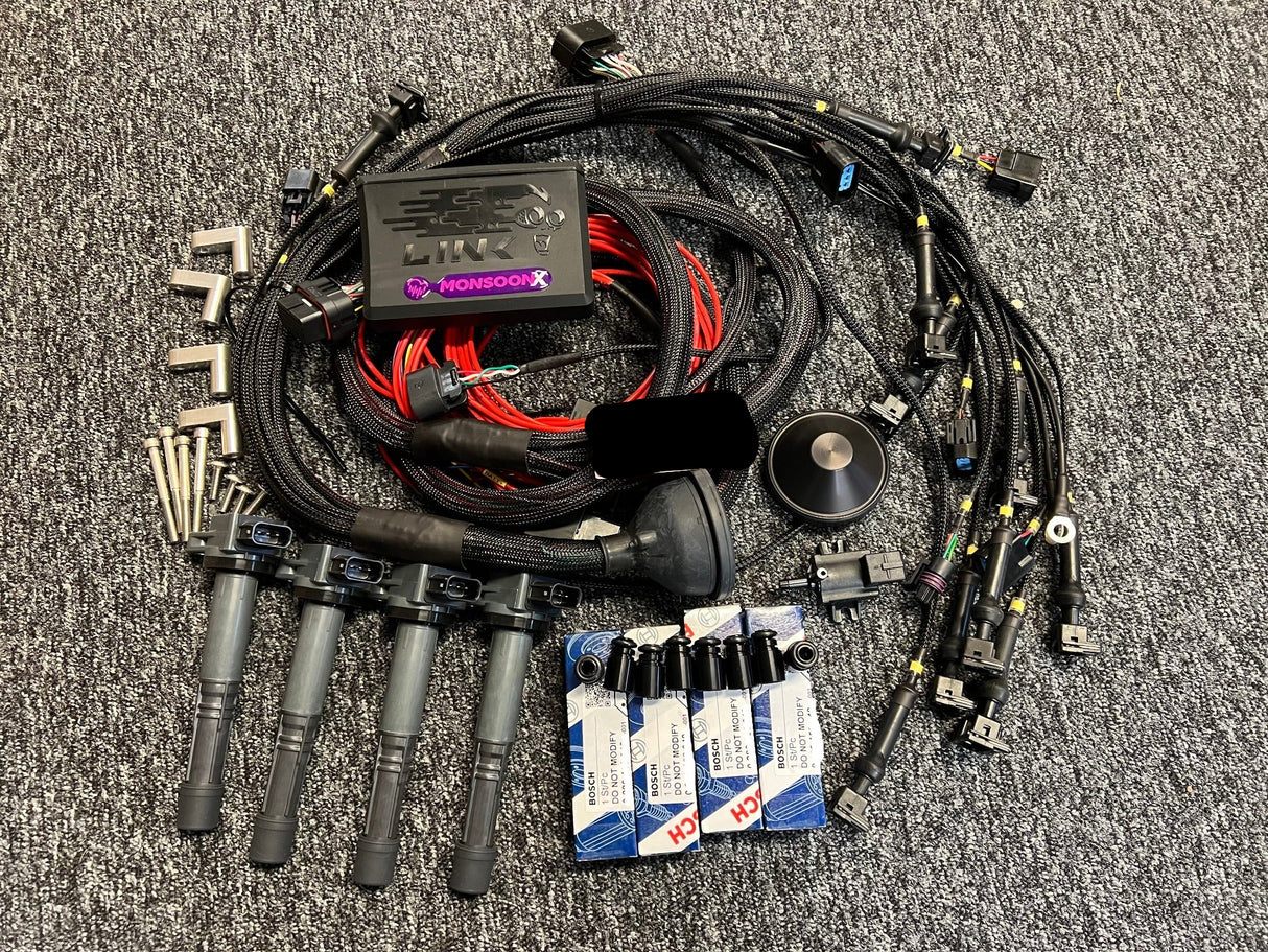 Link G4X Monsoon X ECU Ford RS Cosworth YB engine Kit with Wiring Engine Loom & Bosch 550cc / 1000cc Injectors & K20 Coils