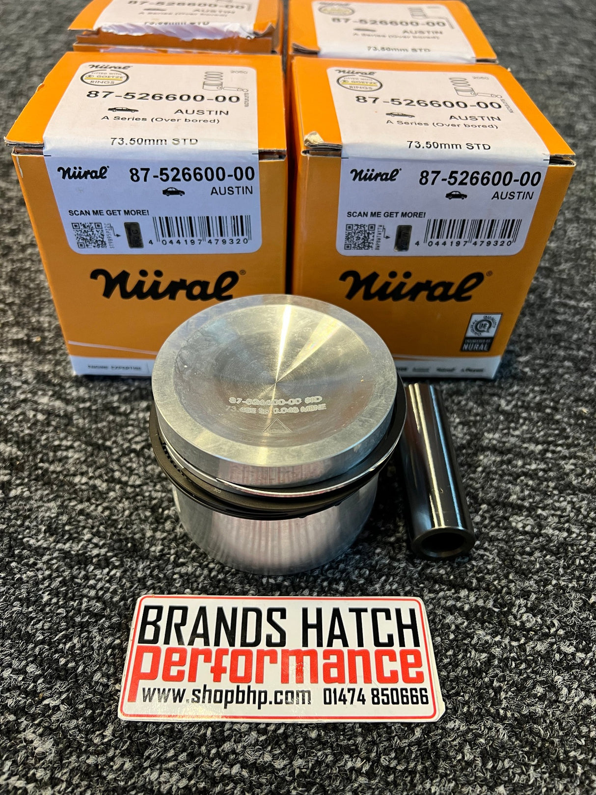 Austin Mini A Series Powermax 1275cc to 1380cc 73.50mm Nural Piston Set