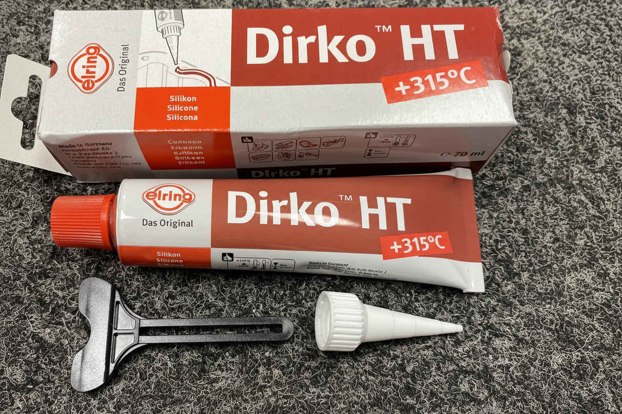Elring Dirko HT RED -60C to 315C 70ml Silicone Sealant - Gasket Sealer
