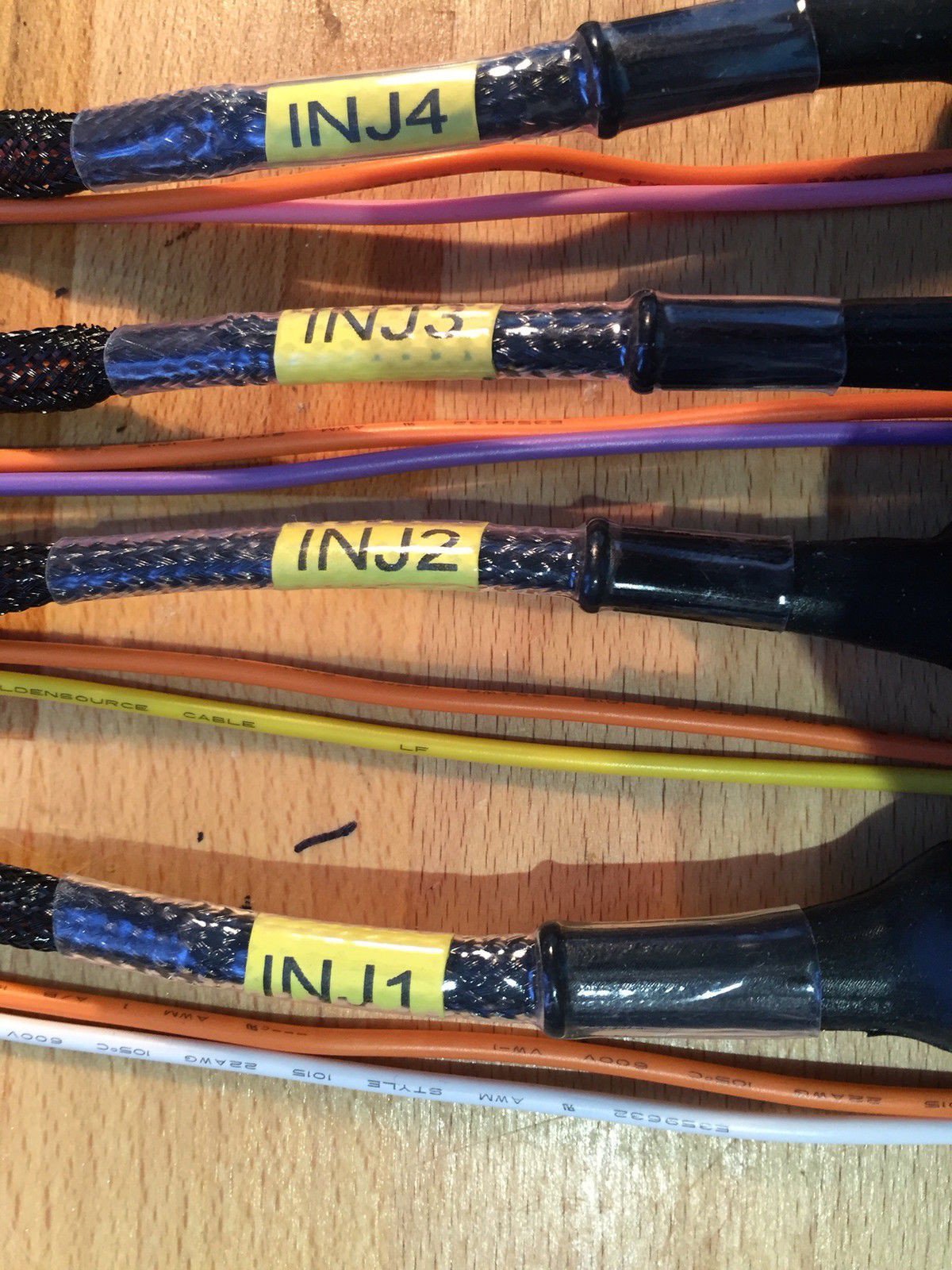 Terminated and Labeled Kit Car Loom Cable Injector 1, 2, 3 and 4 EV1 2M Length