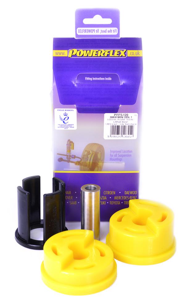 Powerflex Mini ONE COOPER S JCW R50 R52 R53 W10B16A W11B16A Gen 1 2000-2006 Lower Engine Mount Large Bush PFF5-120