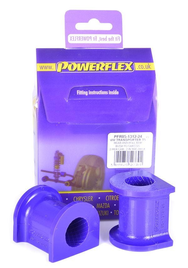 Powerflex Volkswagen T6 / 6.1 Transporter (2015 - ) Rear Anti Roll Bar Bush to Chassis 24mm PFR85-1312-24