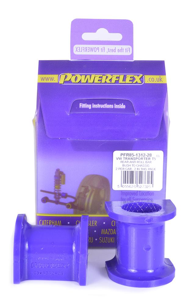 Powerflex Volkswagen T6 / 6.1 Transporter (2015 - ) Rear Anti Roll Bar Bush to Chassis 28mm PFR85-1312-28