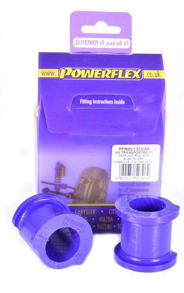 Powerflex Volkswagen T6 / 6.1 Transporter (2015 - ) Rear Anti Roll Bar Bush to Arm 28mm PFR85-1313-28