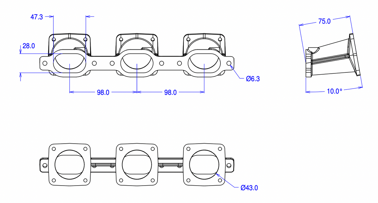 Ferrari 575M V12 Jenvey SF Inlet Manifold ONLY for 12 individual SF throttle bodies